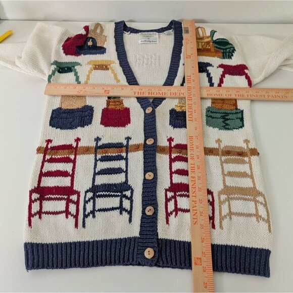 Marisa Christina Cardigan Womens Size Small Hand Knit Cottage Country Grandma - Picture 11 of 13